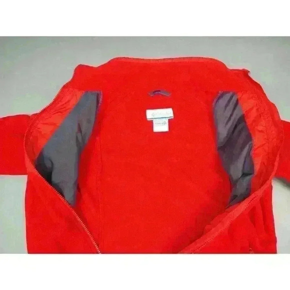 Columbia Interchange Womens Size Small Fleece Sweater Full Zip Red Jacket - Picture 5 of 9